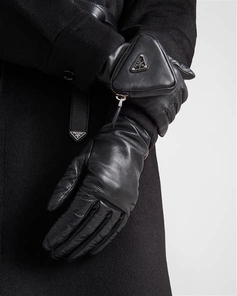 men prada gloves|prada nappa leather gloves.